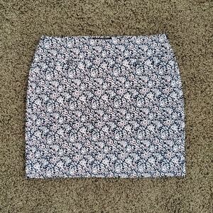 Banana Republic Navy Floral Mini Skirt